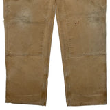 Carhartt Double Knee Carpenter Trousers - 40W 30L Beige Cotton
