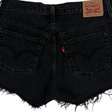 Levis Denim Shorts - 32W UK 12 Black Cotton