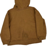 Age 7 Carhartt Hoodie - Small Brown Cotton Blend
