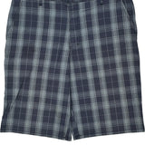 Dickies Checked Shorts - 36W 10L Blue Cotton