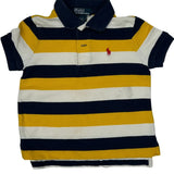 Age 2 Polo By Ralph Lauren Striped Polo Shirt - 3XS Navy Cotton