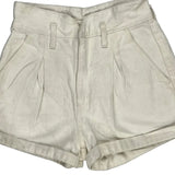 Levis Denim Shorts - 26W UK 6 Cream Cotton
