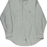 Ralph Lauren Striped Shirt - Large Blue Cotton