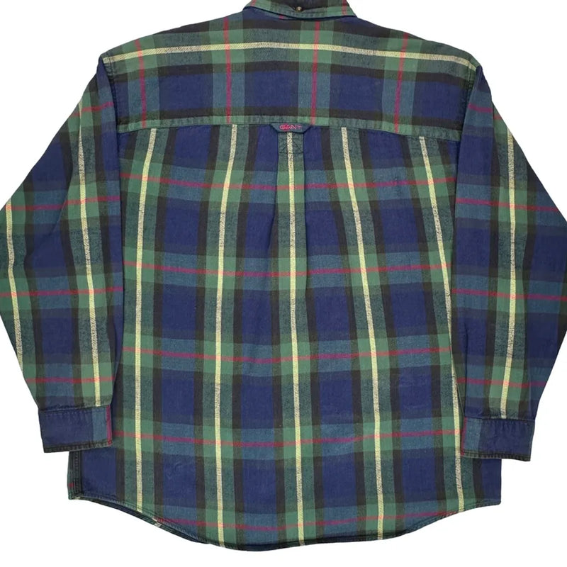 Gant Checked Flannel Shirt - Large Multicoloured Cotton