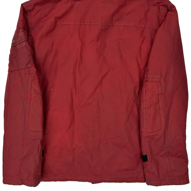 Armani Exchange Checked Parka - Large Red Polyester