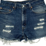 Levis Denim Shorts - 31W 3L Dark Wash Cotton