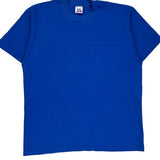 Blank Bvd Single Stitch T-Shirt - XL Blue Cotton