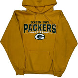 Green Bay Packers Majestic Nfl Hoodie - Medium Yellow Cotton Blend