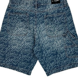 Fubu Denim Shorts - 34W 8L Blue Denim