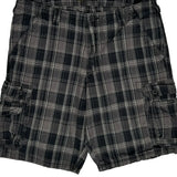 Lee Checked Cargo Shorts - 36W 11L Grey Cotton