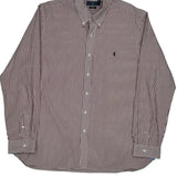 Ralph Lauren Striped Shirt - 2XL Red Cotton