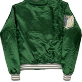 Vintage Attack On Titan Unbranded Graphic Varsity Jacket - XS Green Polyester