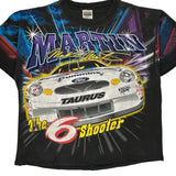 Vintage Mark Martin Tultex Nascar T-Shirt - XL Multicoloured Cotton