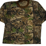 Vintage Mossy Oak Camo T-Shirt - Large Brown Cotton