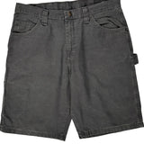 Wrangler Double Knee Carpenter Shorts - 34W 10L Grey Cotton