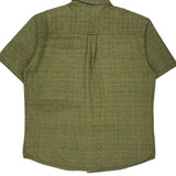 Woolrich Checked Short Sleeve Shirt - Large Green Cotton