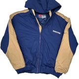 Vintage Brigham Young University Nike College Windbreaker - Large Beige Polyester