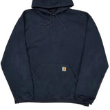 Carhartt Tall Hoodie - 2XL Navy Cotton Blend