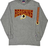 Washington Redskins Champion Nfl Long Sleeve T-Shirt - Medium Grey Cotton