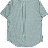 Ralph Lauren Striped Short Sleeve Shirt - Large White Cotton
