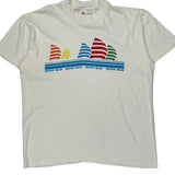 Hilton Head Stedman Single Stitch T-Shirt - Large White Cotton