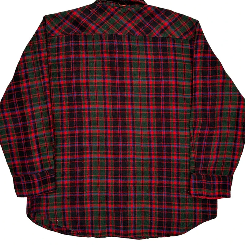 Unbranded Checked Flannel Shirt - XL Green Cotton