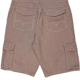 Levis Striped Cargo Shorts - 36W 12L Red Cotton