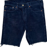 511 Levis Denim Shorts - 33W 10L Blue Corduroy
