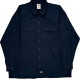 Dickies Shirt - XL Navy Polyester Blend