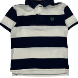 Age 8 Chaps Ralph Lauren Striped Polo Shirt - Small Navy Cotton