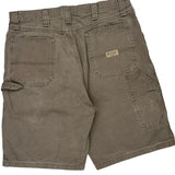 Wrangler Carpenter Shorts - 34W 10L Brown Cotton