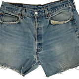 Levis Denim Shorts - 30W UK 10 Light Wash Cotton