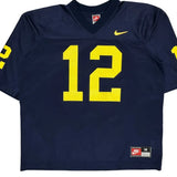 Number 12 Nike Football Football Jersey - Medium Navy Polyester