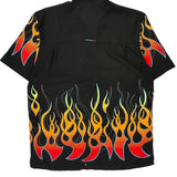 Flames Point Zero Short Sleeve Shirt - Medium Black Cotton