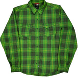The North Face Checked Flannel Shirt - Medium Green Polyester