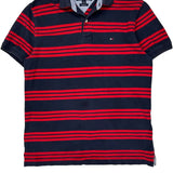 Tommy Hilfiger Slim Fit Polo Shirt - Large Navy Cotton Blend
