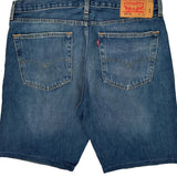 Levis Denim Shorts - 36W 10L Dark Wash Cotton
