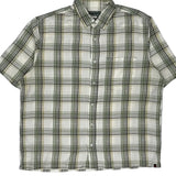 Woolrich Checked Short Sleeve Shirt - XL Green Cotton