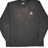 Carhartt Long Sleeve T-Shirt - XL Gray Cotton