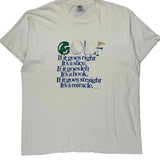 Golf Fruit Of The Loom Single Stitch T-Shirt - XL White Cotton