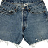 Levis Denim Shorts - 28W UK 8 Blue Cotton