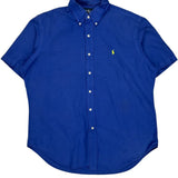 Ralph Lauren Short Sleeve Shirt - Medium Blue Cotton