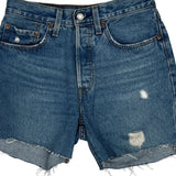 Levis Denim Shorts - 28W UK 8 Blue Cotton