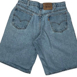 Levis Denim Shorts - 29W UK 12 Light Wash Cotton