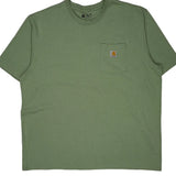 Carhartt T-Shirt - 2XL Green Cotton