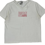 Just Do It Nike T-Shirt - Large White Cotton