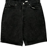 550 White Tab Levis Denim Shorts - 34W 11L Black Cotton