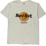 Hard Rock Cafe Single Stitch T-Shirt - Large White Cotton