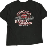 Chicago Harley Davidson T-Shirt - XL Black Cotton