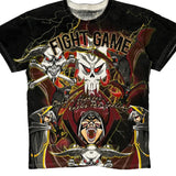 Fight Game Graphic T-Shirt - Large Multicoloured Cotton